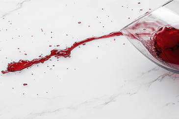 Wine spill on marble