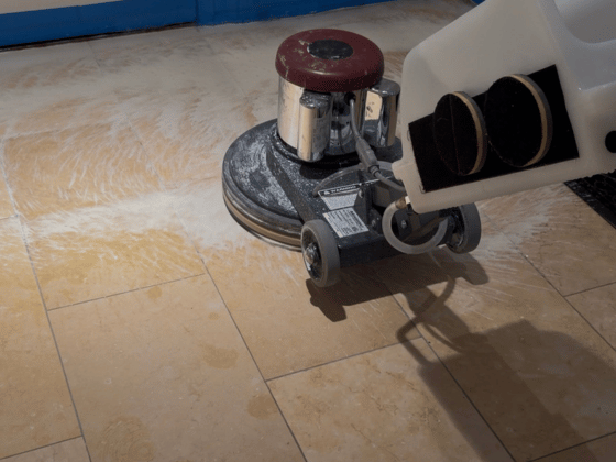 During mechanical polishing